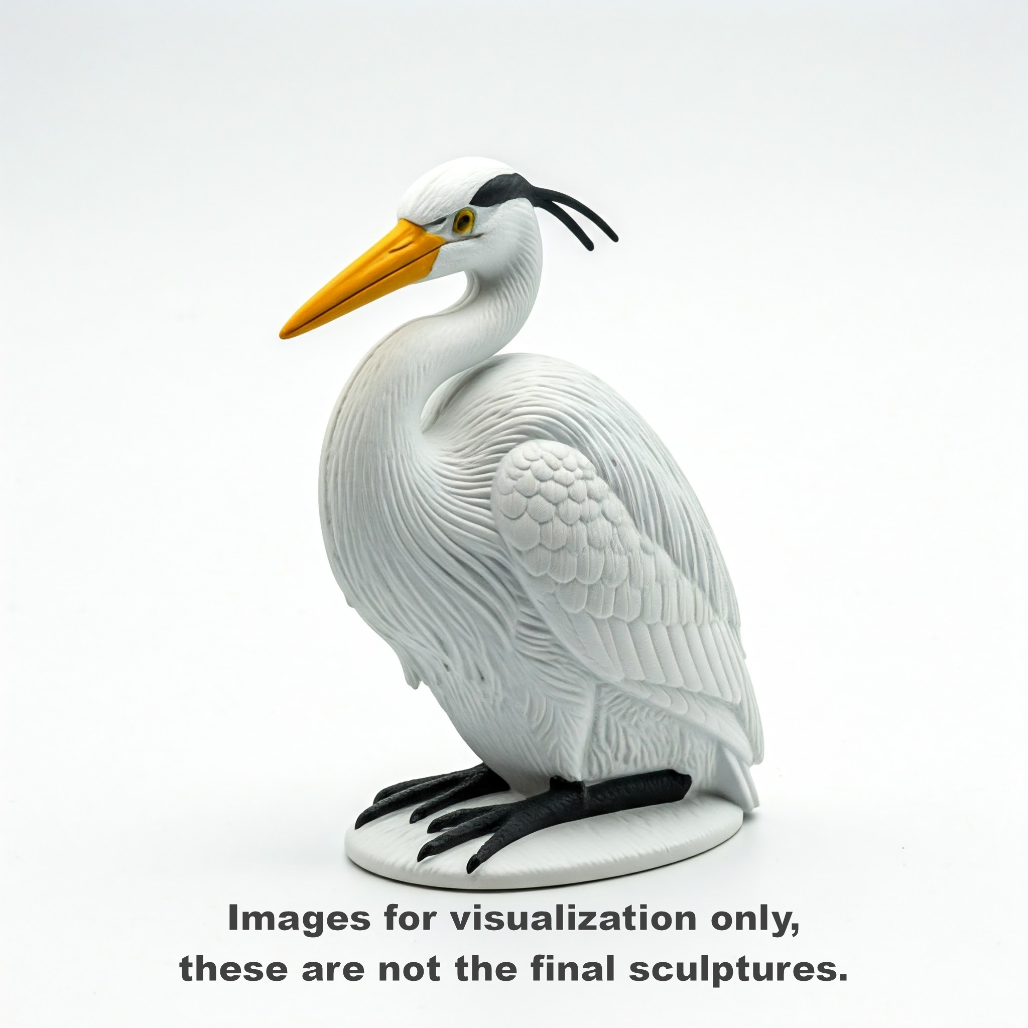Fiberglass sitting blue heron 